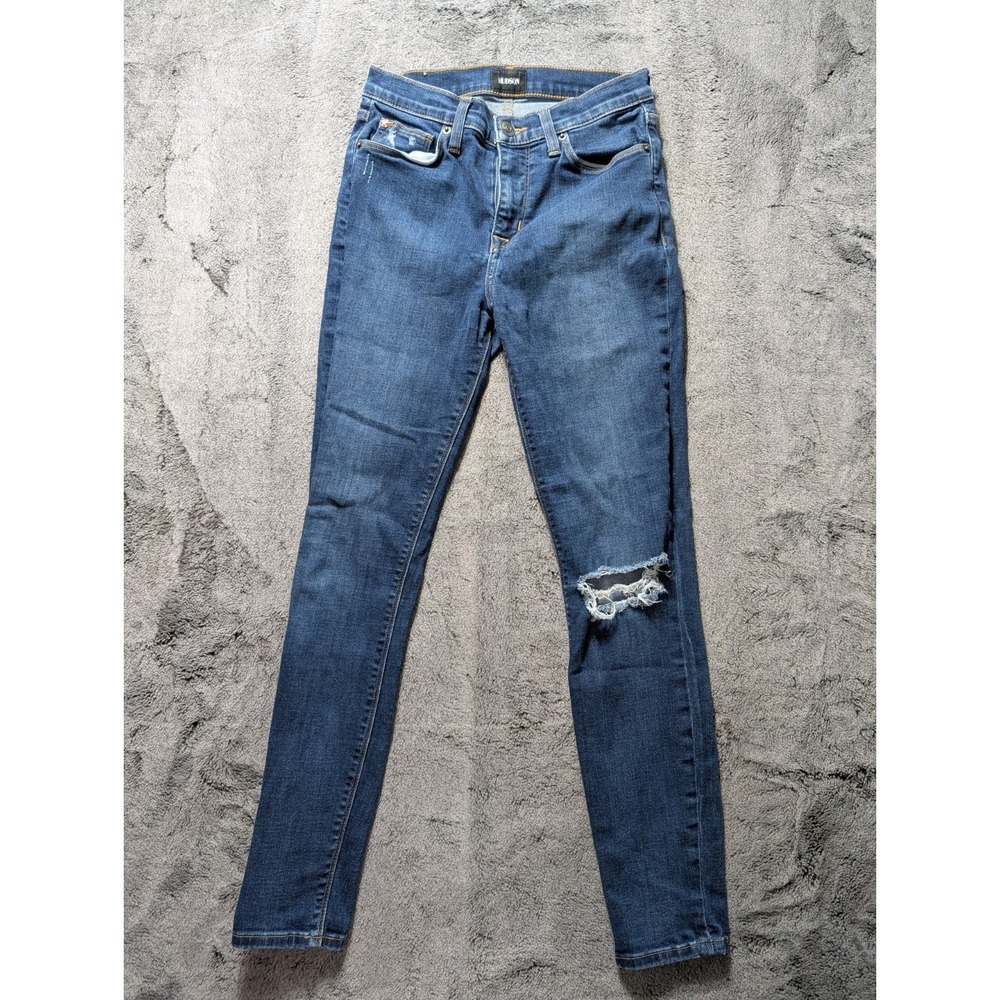 Hudson Blair Super Skinny Distressed Jeans Women's Size 26 Dark Wash